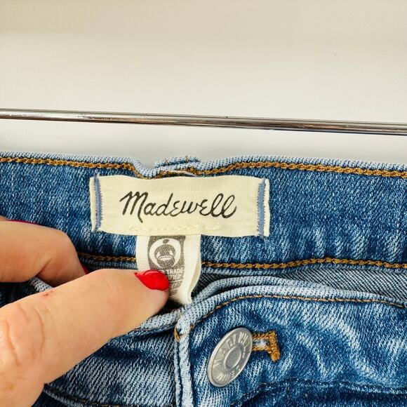 Madewell Skinny Flare Jeans Medium Wash High Rise Stretch Denim Size 32 - Picture 4 of 10
